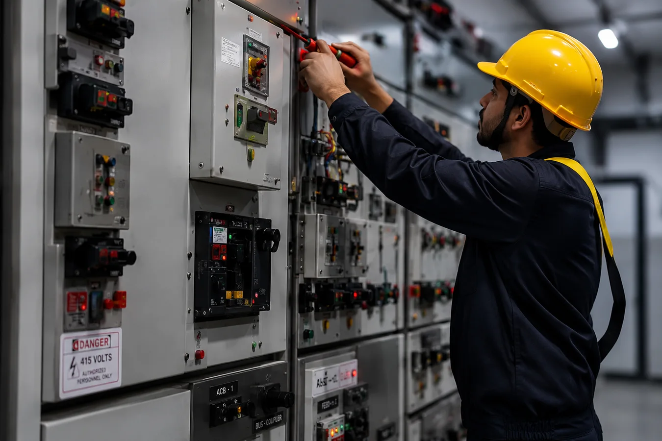 Electrical infrastructure work for Amritha Hospital.